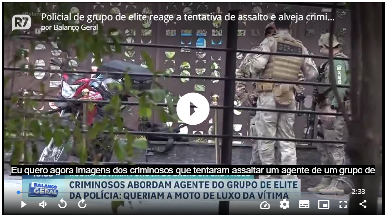 Policial de grupo de elite reage a tentativa de assalto e alveja criminosos na zona sul de So Paulo